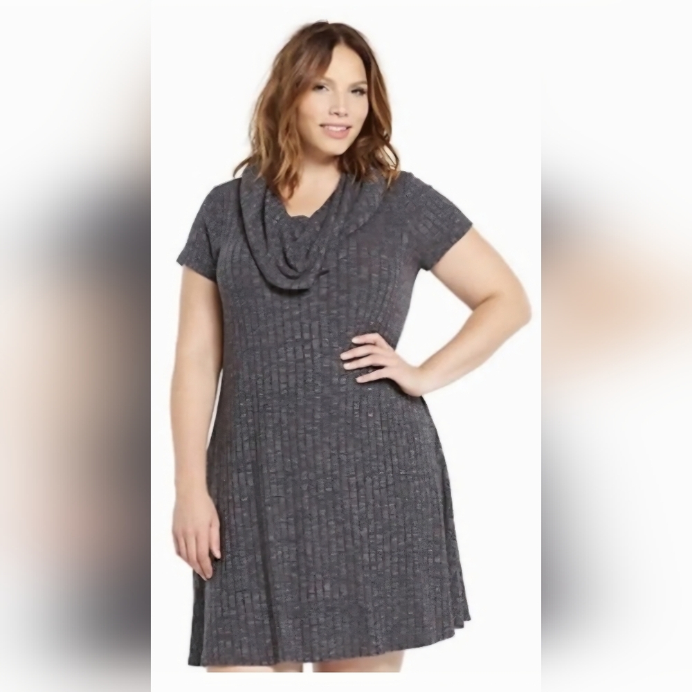Torrid Gray Cowl Neck Dress